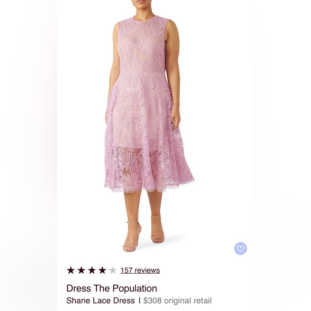 Dress the Population Shane Lace Midi Skirt